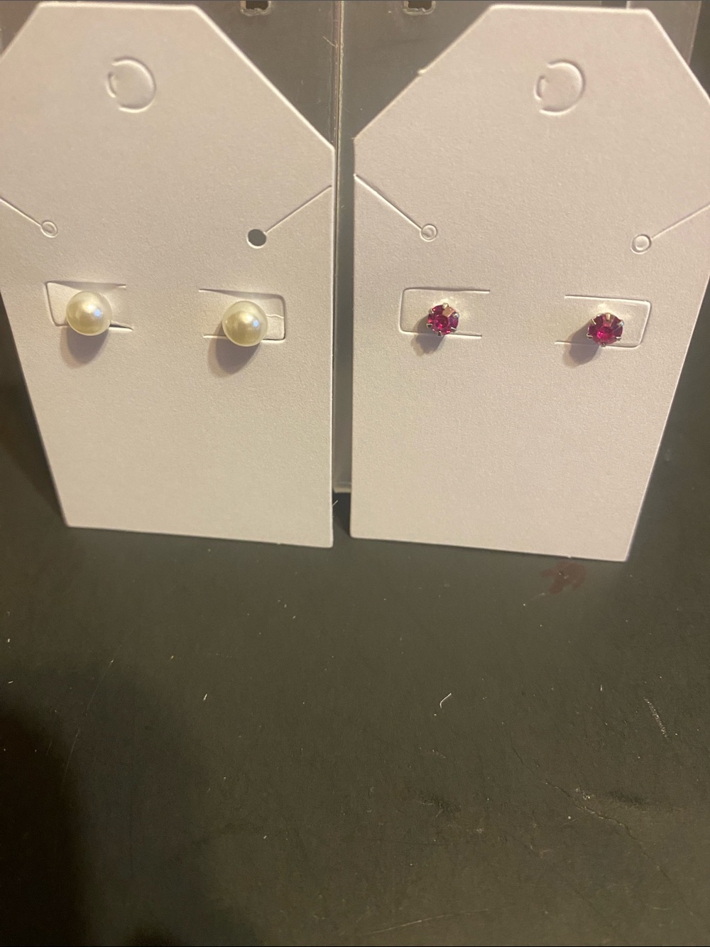 Classic Pearl and Pink Crystal Stud Earring Set - Women Jewelry